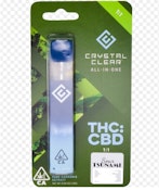 Crystal Clear - Sour Tsunami - 1:1 CBD/THC Live Resin 1g Disposable Vape