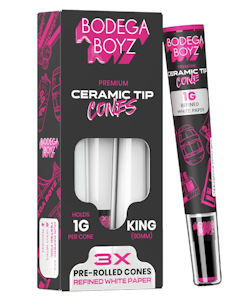 BODEGA BOYZ - Bodega Boyz | Premium Ceramic Tip Cone | Refined White Paper | 1g/ 3pk