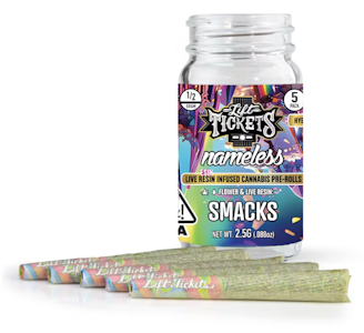 LIFT TICKETS - Lift Tickets | Smacks | Live Resin Infused Preroll 5pk | 2.5g