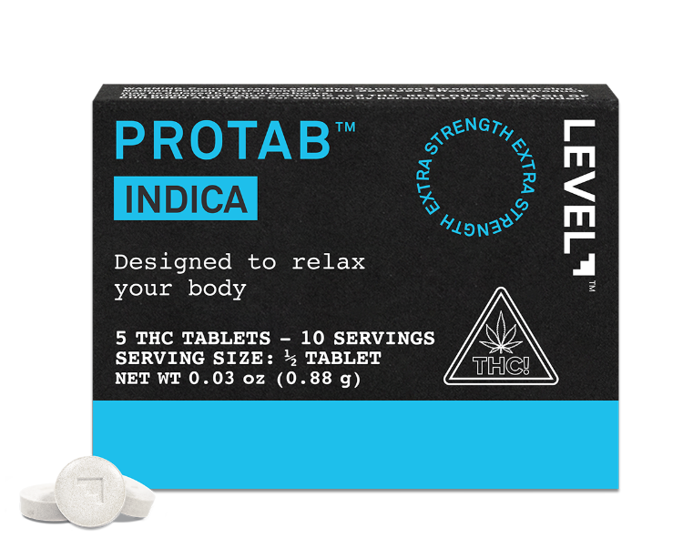 Level | Edible | Indica Protab | 5-pack | 20mg