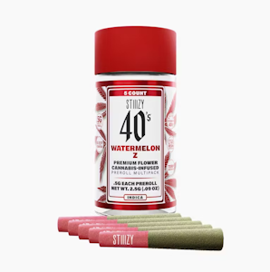 STIIIZY - Stiiizy - 40's Joints - Watermelon Z - Infused Preroll Pack - 5pk - 2.5g