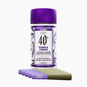 STIIIZY - Stiiizy - 40's Joints - Purple Punch - Infused Preroll Pack - 5pk - 2.5g