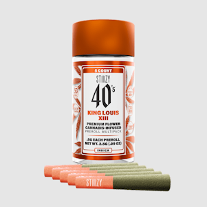 STIIIZY - Stiiizy - 40's Joints - King Louis XIII - Infused Preroll Pack - 5pk - 2.5g