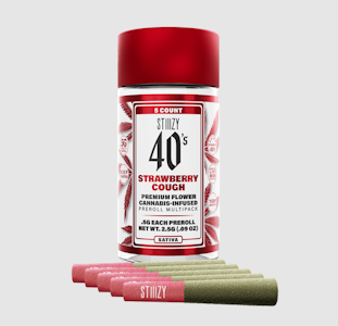 STIIIZY - Stiiizy - 40's Joints - Strawberry Cough - Infused Preroll Packs - 5pk - 2.5g