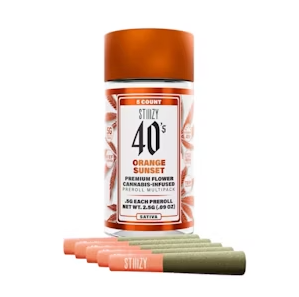 40's - Orange Sunset - Infused Prerolls Pack - 5pk -2.5g