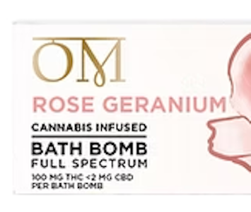 OM LIVING - [OM Body] THC Bath Bomb - 50mg - Rose Geranium