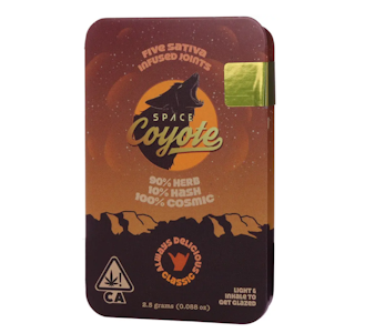 SPACE COYOTE - Space Coyote - Sour Lemon Diesel - 2.5g Infused Joints - 5pck