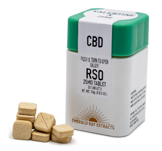 EMERALD BAY EXTRACTS - Emerald Bay Extracts - Pear Blossom 26:1 - RSO Tablets - 40ct - 1000mg