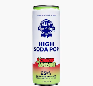 PABST BLUE RIBBON - Pabst Blue Ribbon 25mg Cherry Limeade Infused High Soda