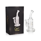 Crystal Series by High Point Glass - 10" High Quality Slit Cut Water Pipe - with 14M Bow