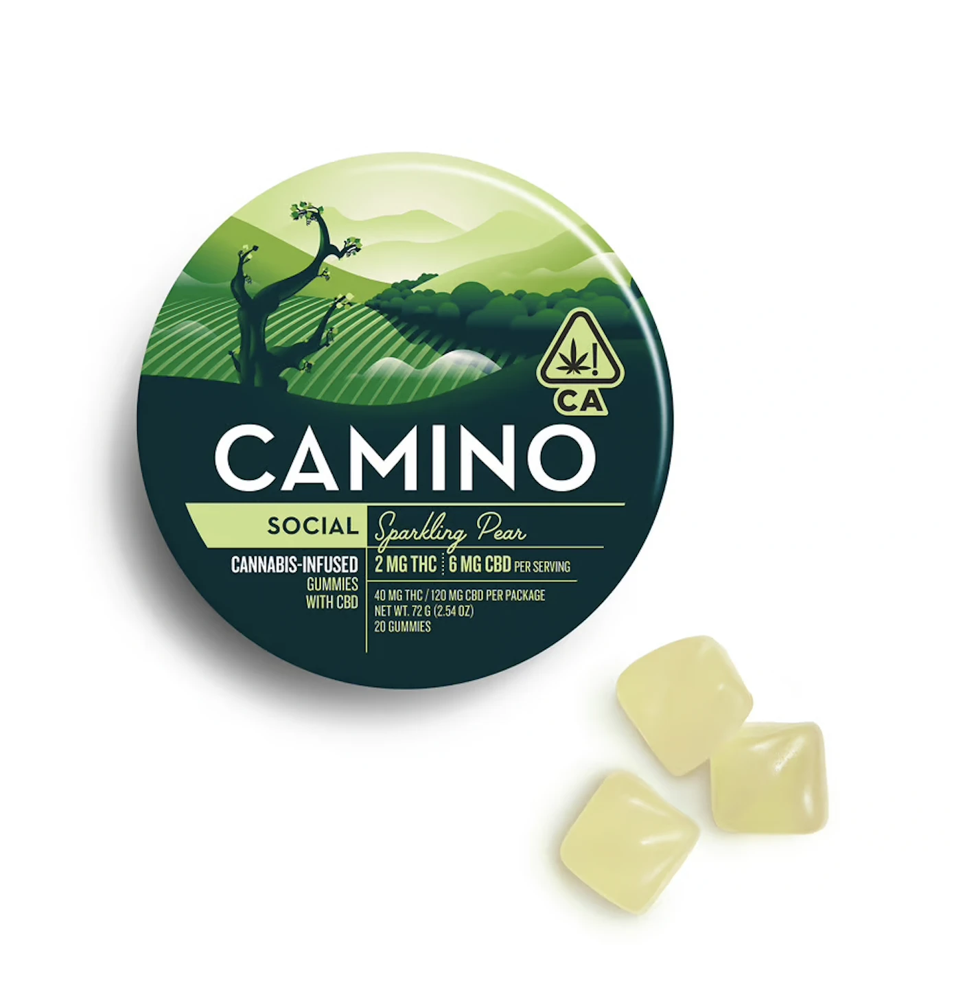 Camino - Camino | Sparkling Pear | CBD "Social" Gummies Main Image