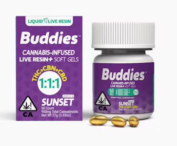 Buddies - Buddies - 30mg 4pk Capsules - Sunset THC/CBD/CBN 