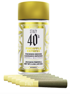STIIIZY - Stiiizy | Pineapple Express infused mini preroll 5-pack 2.5g total | 40.00% THC