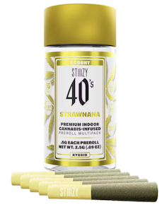 STIIIZY - Stiiizy | Strawnana infused mini preroll 5-pack 2.5g total | 40.99% THC