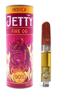 JETTY EXTRACTS - Jetty Extracts - High THC - Fire OG - Vape Cart - 1.0g