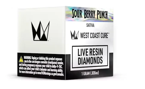 WEST COAST CURE - WCC Diamonds 1g - Sour Berry Punch 84%