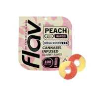 PEACH MEGA RINGS - FLAV - 100mg 