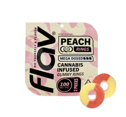 Flav - PEACH MEGA RINGS - FLAV - 100mg  Main Image