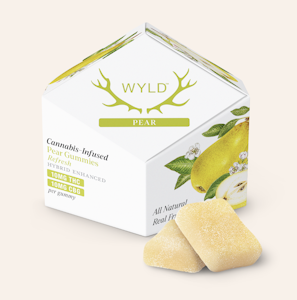 WYLD - Pear Hybrid Enhanced Gummies | 1:1 THC:CBG | TAXES INCLUDED