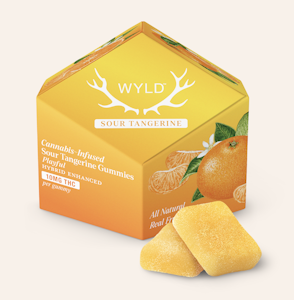 WYLD - Sour Tangerine Hybrid Enhanced Gummies | 10ct 100mg Total | TAXES INCLUDED