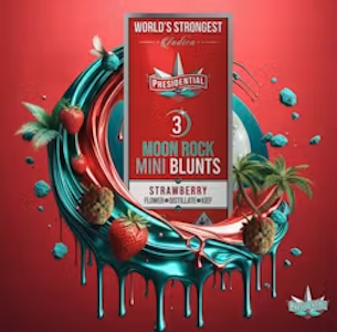 PRESIDENTIAL - Presidential Moon Rock Mini Blunts 3pk 2.1g - Strawberry 32%