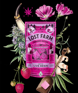 LOST FARM - Lost Farm - Strawberry Pink Jesus - 100mg Live Resin Fruit Chews - 10pk