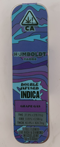 HUMBOLDT FARMS - Humboldt Farms - Grape Gas - 1g Double Infused Pre-Roll - Final Sale