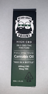 Beard Bros - Beard Bros - High CBD 20:1 CBD/THC Tincture - Final Sale