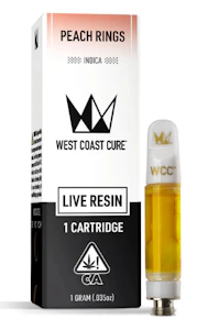 West Coast Cure - West Coast Cure - Peach Rings - 1g Live Resin Cartrige