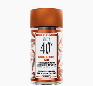 STIIIZY - King Louis XIII (I) | 5pc Infused Preroll Pack | Stiiizy 40's