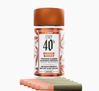 STIIIZY - Orange Sunset (S) | 5pc Infused Prerolls | Stiiizy 40's