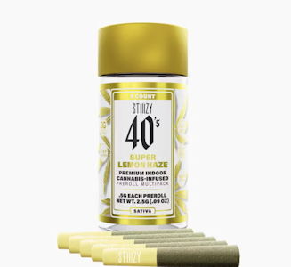 STIIIZY - Super Lemon Haze (S) | 5pc Infused Prerolls | Stiiizy 40's
