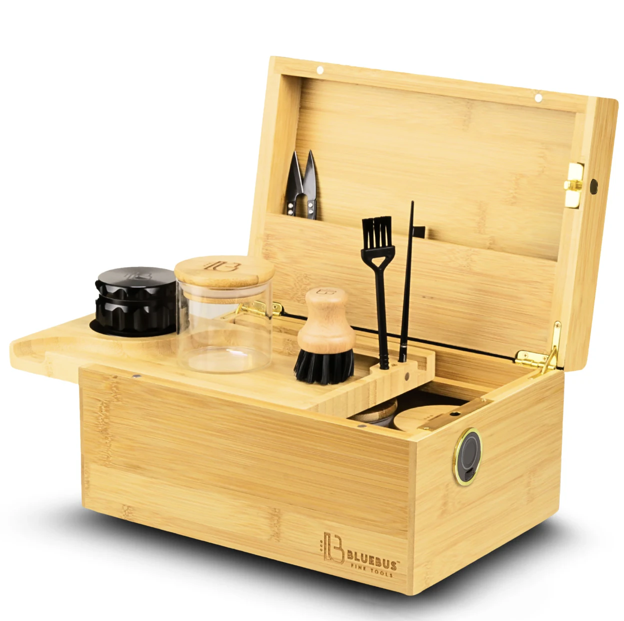 Bluebus - Genesis 2.0 Storage Stash Box with Fingerprint Lock (Natural) | Bluebus Main Image