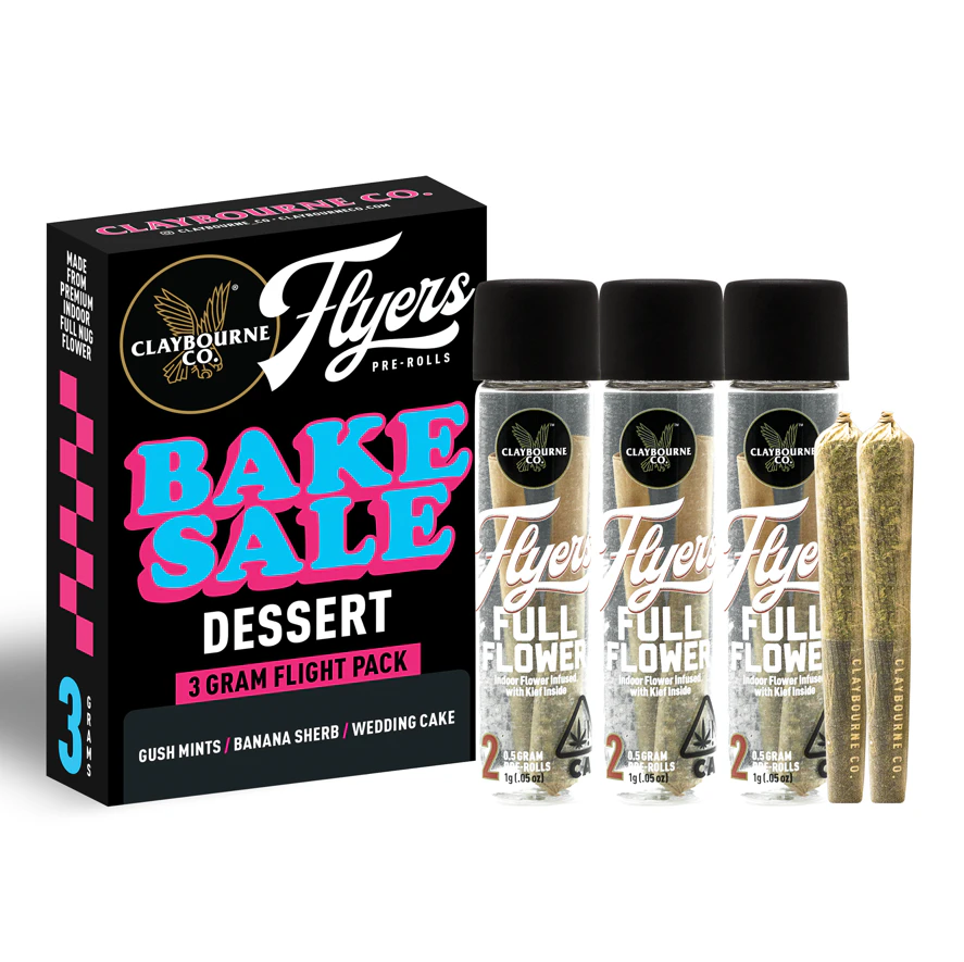 Claybourne Co. - Claybourne Co. - Flyers Full Flower - 3g - 6ct Pre Rolls - Bake Sale Main Image