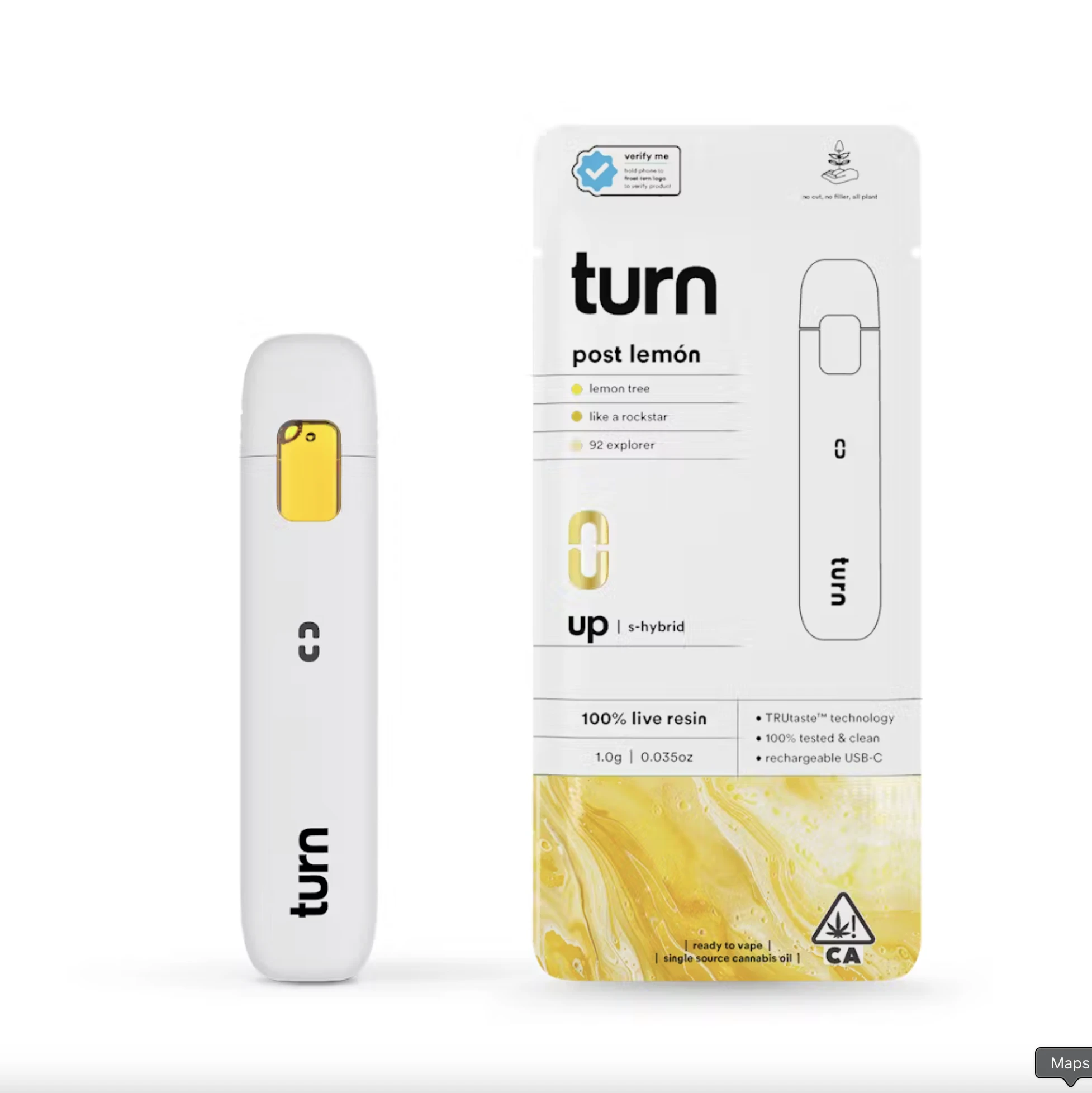 turn - Turn Post Lemon Live Resin All-In-One 1.0g Main Image