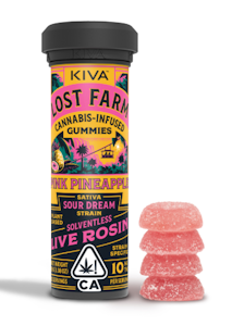 Kiva Confections - Lost Farms - Edibles - Gummies - Pink Pineapple - 100MG