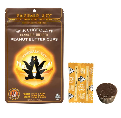 Emerald Sky - Emerald Sky - Edible - Milk - Sativa PB Cups - 100MG Main Image