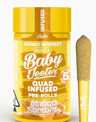 Jeeter - Mango Sherbet (I)  | 5pc Infused Pre-roll Pack | Baby Jeeter  Main Image