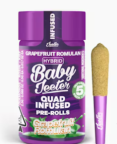 Baby Jeeter - Grapefruit Romulan .5G ROSIN Infused Pre-Rolls (5 Pack)