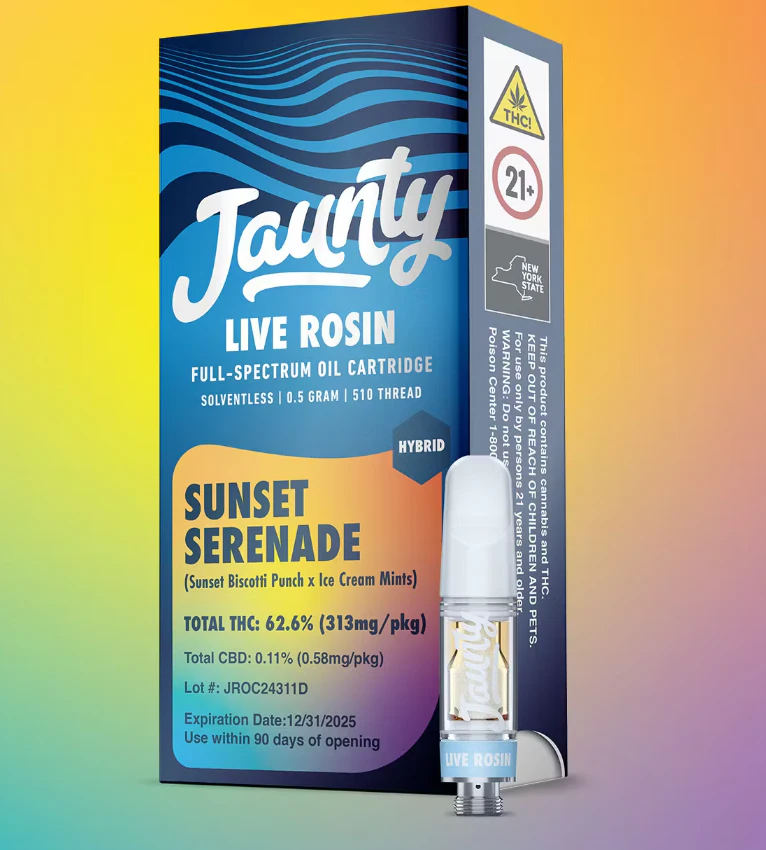Jaunty - Jaunty | Vape Cartridge | Live Rosin | Sunset Serenade | 0.5g Main Image