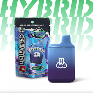 HELLAVATED - Blueberry Dream, Distillate, Disposable, 1g