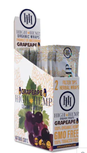 MJ WHOLESALE - High Hemp Organic Wraps 2pk - Grape Ape