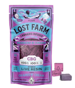 Lost Farm - Grapes N' Cream - 100mg Live Resin Fruit Chews - 10pk