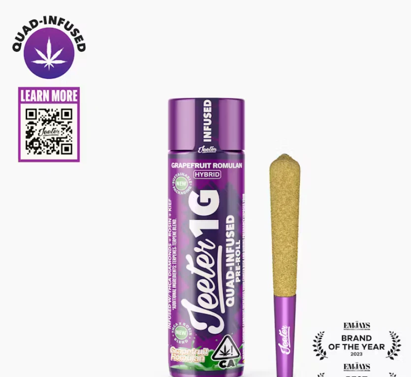 Jeeter - JEETER - Infused Preroll - Grapefruit Romulan - Quad Infused - 1G Main Image
