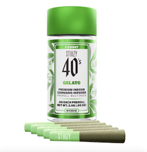 STIIIZY - STIIIZY | Gelato | 40's Infused Pre-Roll 5pk | 2.5g