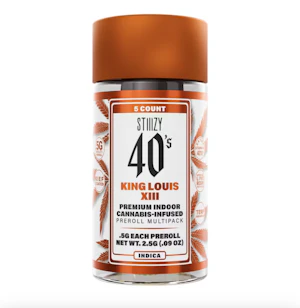 STIIIZY | King Louis XIII | 40's Infused Pre-Roll 5pk | 2.5g
