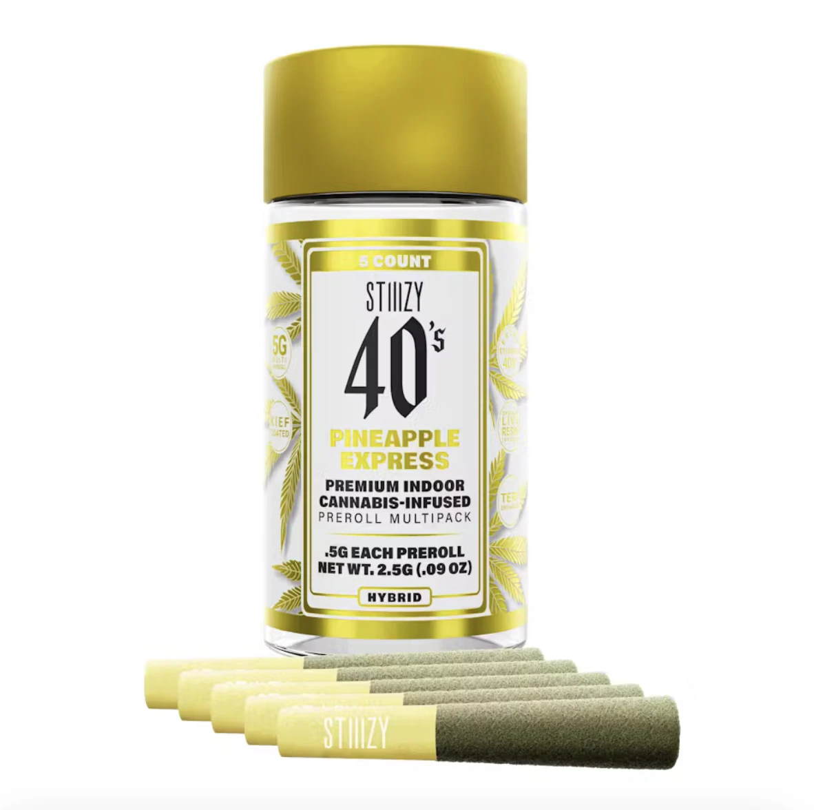 STIIIZY - STIIIZY | Pineapple Express | 40's Infused Pre-Roll 5pk | 2.5g Main Image