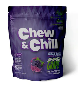CHEW & CHILL - Chew & Chill | Edible | Gummies - Sour Grape (Resin) | 100mg, 10
