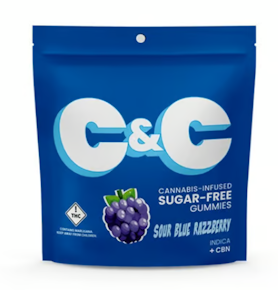 Chew & Chill | Edible | Gummies - Sour Blue Razzberry (Resin) | 100mg, 10