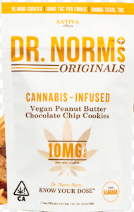DR. NORM'S - [Dr. Norm's] THC Cookie - 100mg - Peanut Butter Chocolate Chip (S)